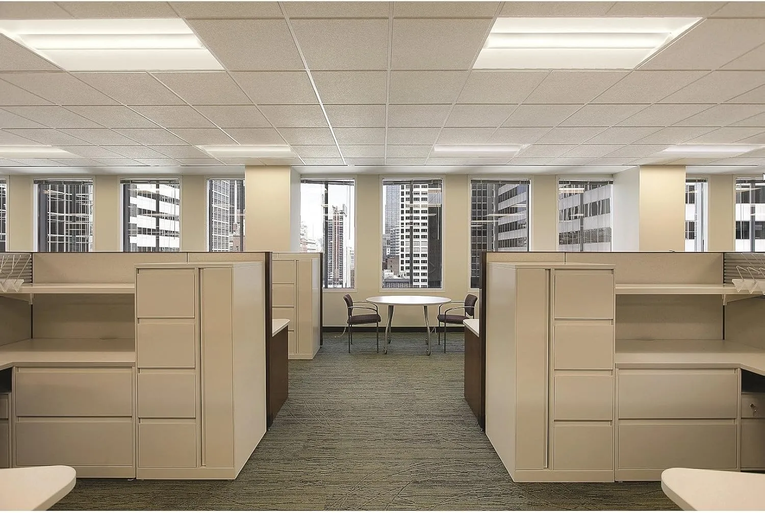 Lithonia Lighting 2x2 LED Troffer Light, Low-Profile Recessed LED Troffer for Dropped Ceiling, 4000K Cool White Light, 2-Foot by 2-Foot (2BLT2 33L ADP LP840)