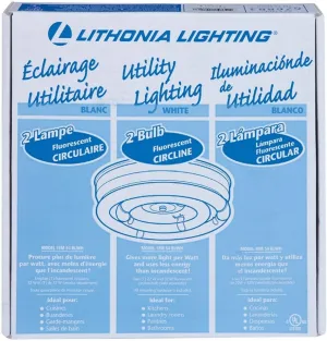 Lithonia Lighting FM54 BLWH M4 Fluorescent Utility Light, 54 Watts, 14-Inch, White