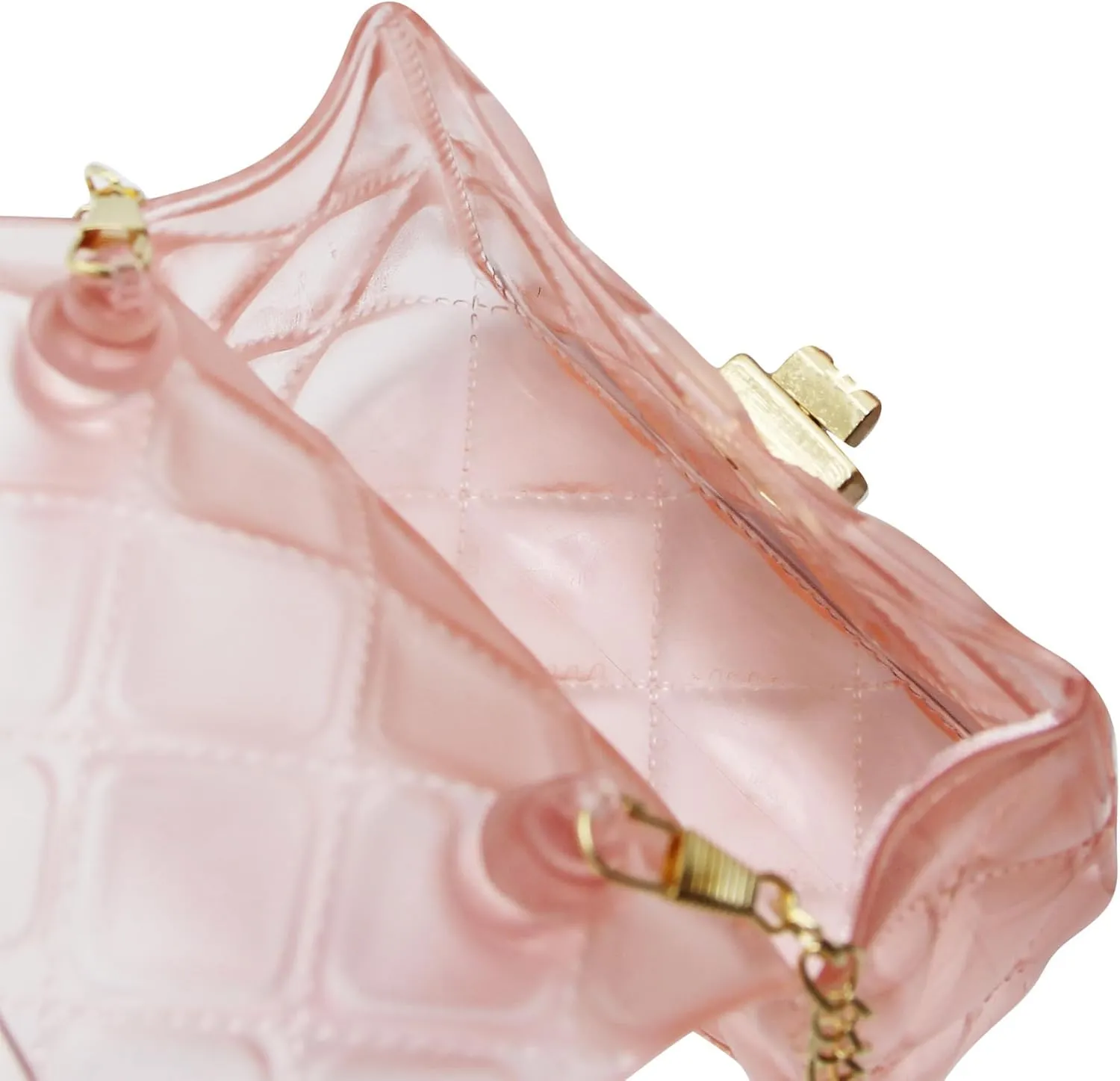 Little Girls Mini Jelly Purse Candy Color Transparent Small Crossbody Bag Cute Princess Handbags with Pearl Handle