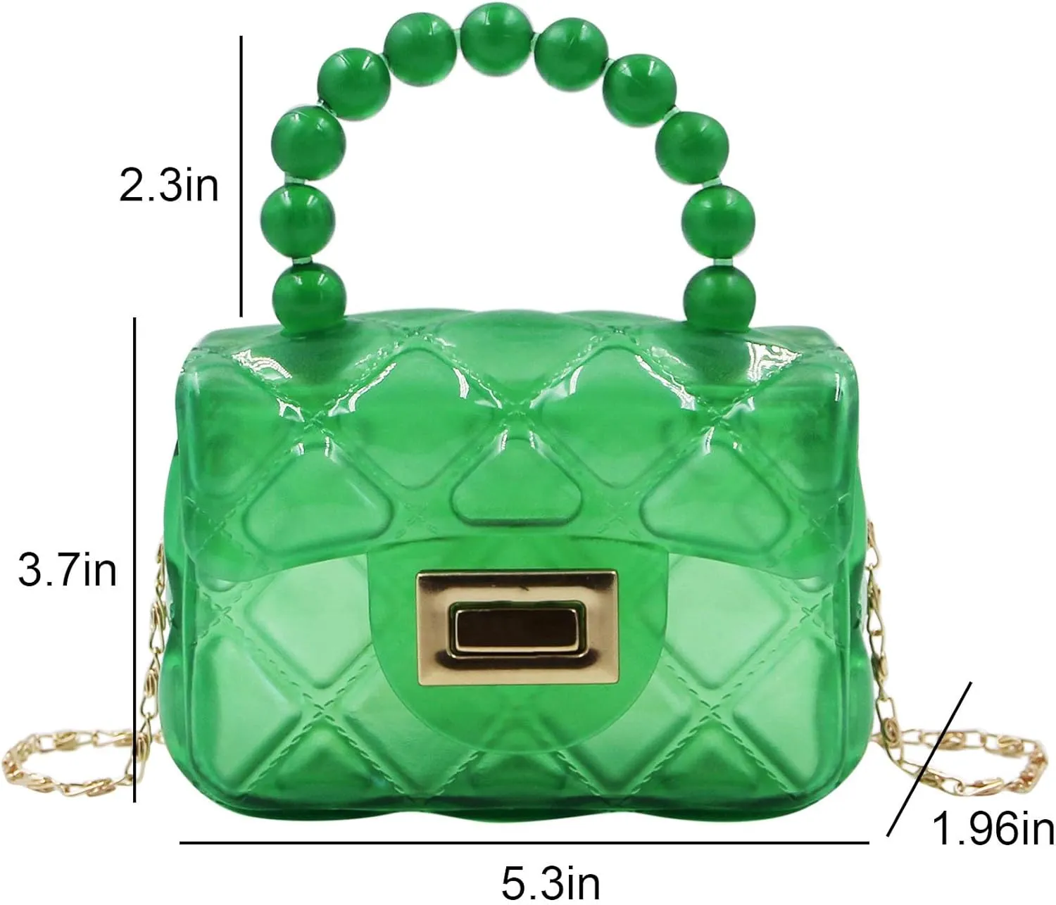 Little Girls Mini Jelly Purse Candy Color Transparent Small Crossbody Bag Cute Princess Handbags with Pearl Handle