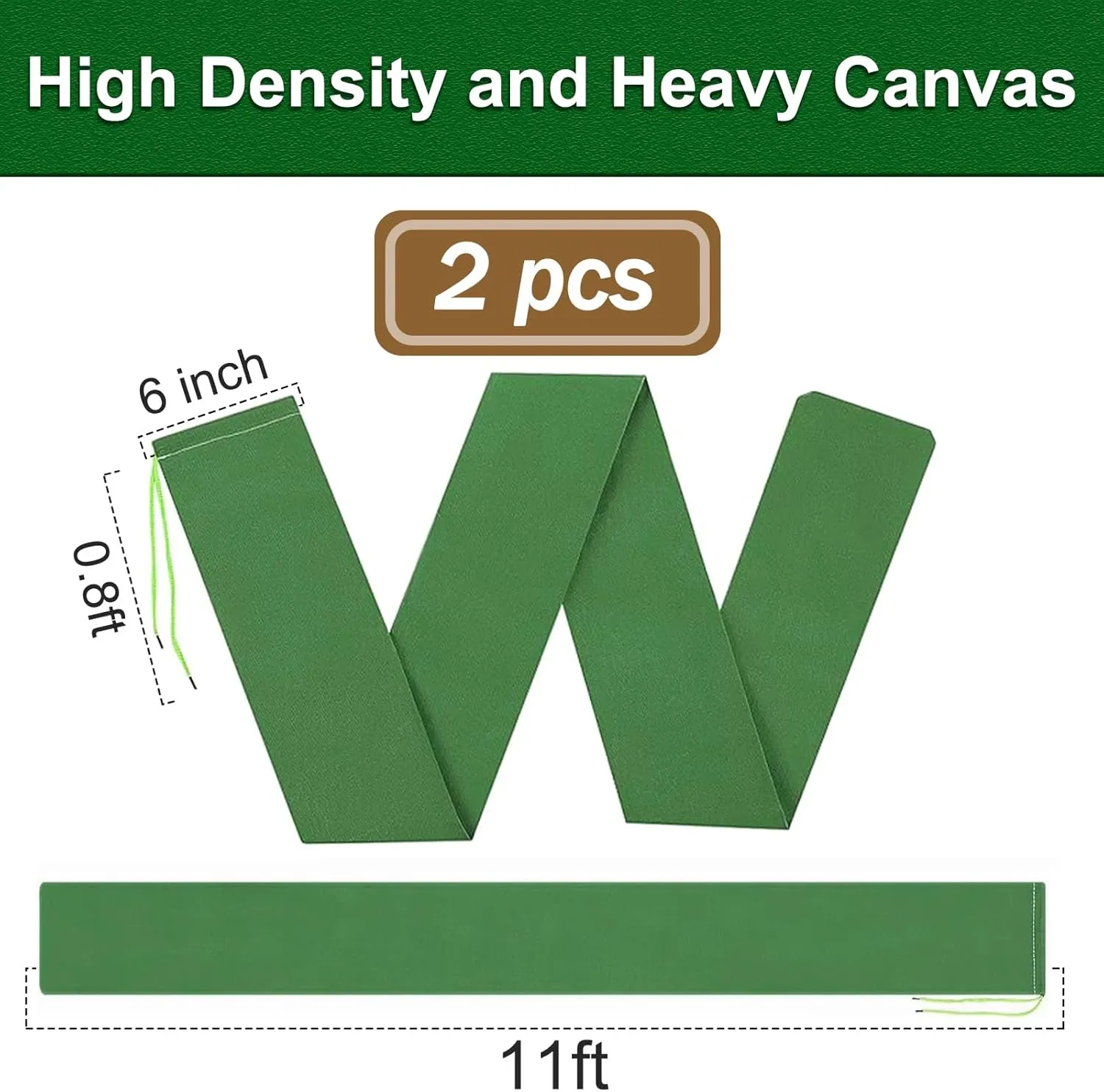 Long Sandbags for Flooding, Flood Protection Flood Water Barrier Sandless Sandbags Tube Sandbags Flood Barrier for Home Garage Flooding Door (2, 6 inch, 11 FT)