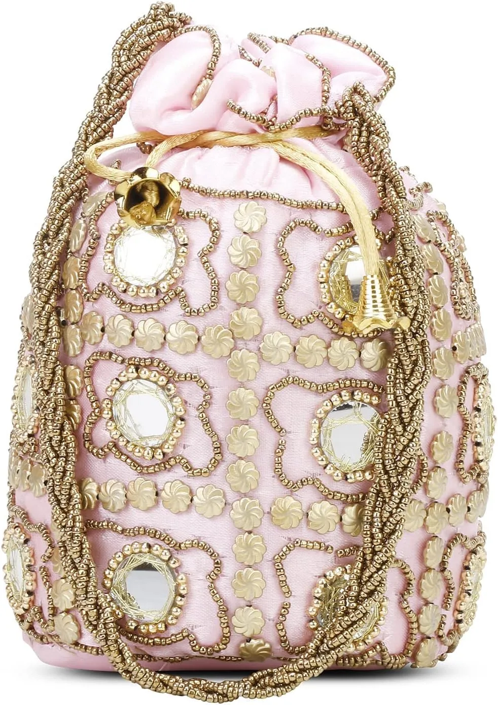 LONGING TO BUY Women's Mirror Potli Bag