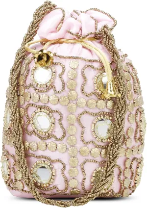LONGING TO BUY Women's Mirror Potli Bag