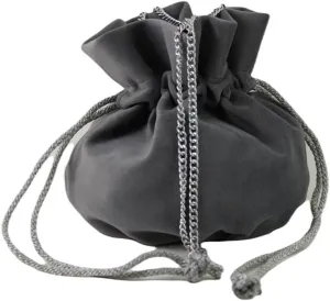 LONI British Hand Made Fantasy Suede Velvet Drawstring Clutch Shoulder Cross-body Bag