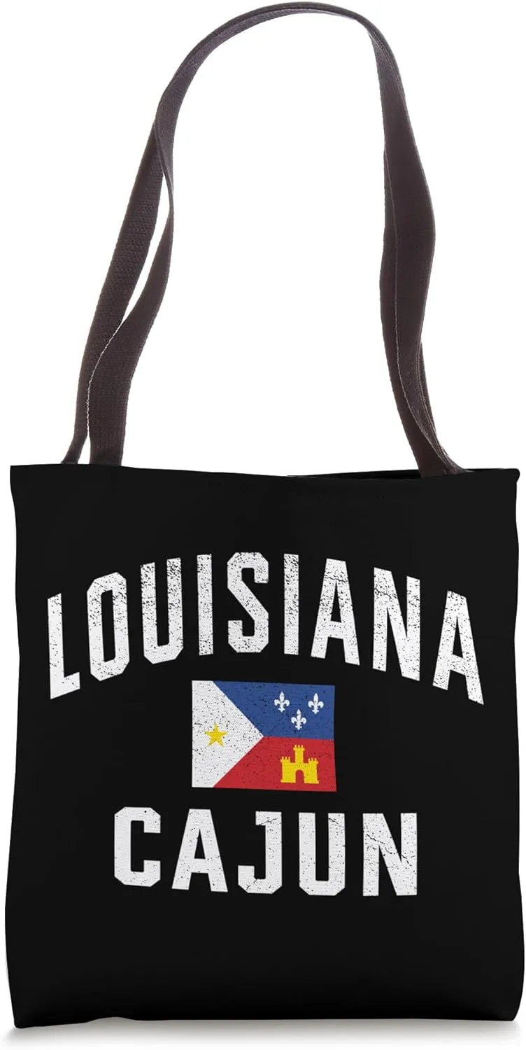 Louisiana Cajun Vintage French Acadiana Flag Tote Bag