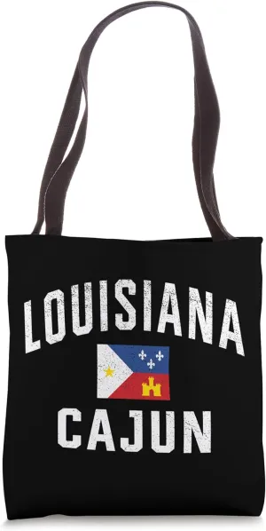 Louisiana Cajun Vintage French Acadiana Flag Tote Bag
