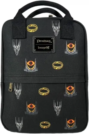 Loungefly GT Exclusive Lord of the Rings Sauron AOP Canvas Mini Backpack