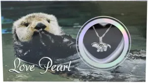 Love Wish Pearl Necklace Kit - Cultured Pearl Pendant with Stainless Steel Chain (Sea Otter)
