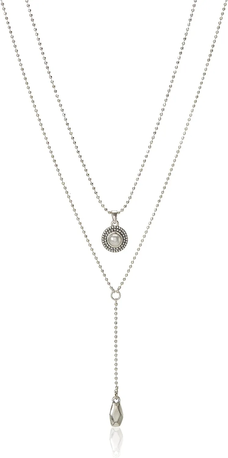 Lucky Brand Womens Pearl Delicate Necklace