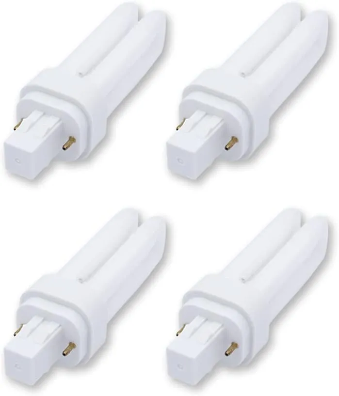 lumenivo 13 Watt Quad Tube Fluorescent Lamp with GX23-2, 2 Pin Base 4100k Bright White U Shaped Compact Fluorescent Bulbs 2 Pin - PLC 13w 2 Pin Double Tubes CFL with 810 Lumens Output - 4 Pack