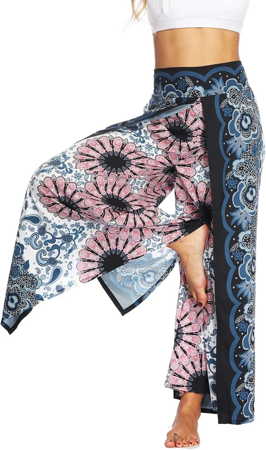 Lu's Chic Women's Thai Harem Pants Bohemian Yoga Pants Indian Loose Summer Boho Hippie Pants