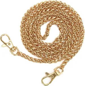 Luxiv Purse Chain Replacement - 47'' Gold Metal Handbag Strap for Women's Shoulder Cross Body Bags - DIY Making Supplies