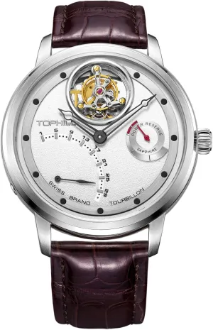 Luxury Automatic Tourbillon Watches Automatic Hollow Movement Calendar Mechanical Wristwatch for Men Sapphire Waterproof TU009G