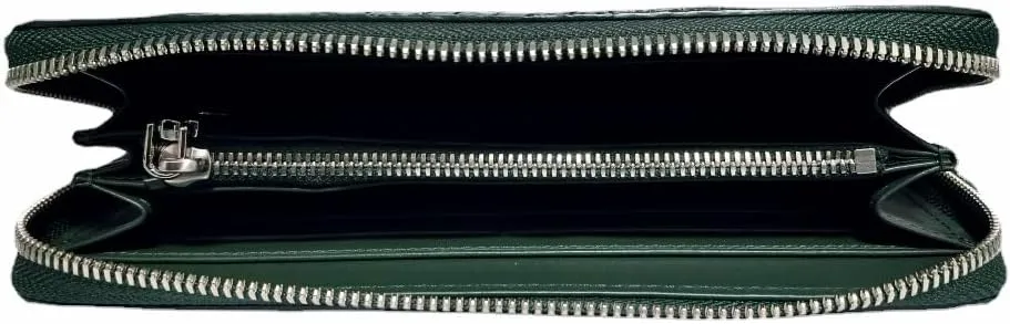 Luxury Real Crocodile Leather Wallet for Women Alligator Skin Wallet Women's Purse (Crocodile Head Green)