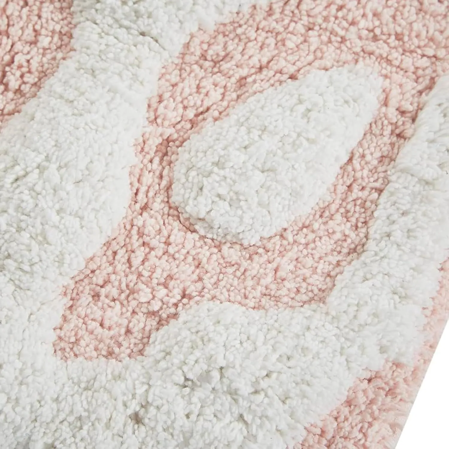 Madison Park Casablanca 100% Cotton Tufted Bathroom Rugs Luxurious Plush Medallion Floral Pattern Bath Mat Absorbent, Quick Dry, Spa Design Shower Room Décor, Rectangle 20" x 30", Pink