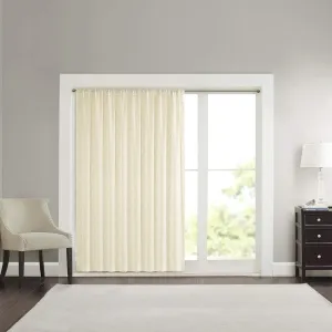 Madison Park Ivory Sheer Curtains For Bedroom, Transitional Fabric White Sheer Curtain For Living Room, Irina Embroidered Rod Pocket Curtain Sheers , 100"W X 84"L , 1-Panel Pack