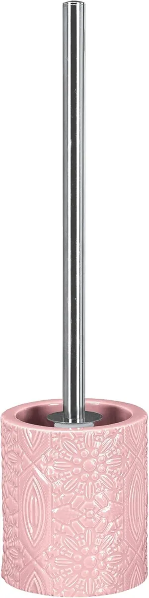Mandalay Accessories Stoneware Rose Toilet Brush Holder