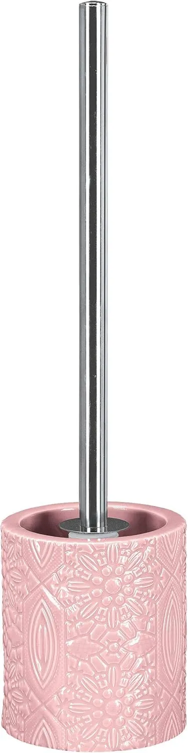 Mandalay Accessories Stoneware Rose Toilet Brush Holder