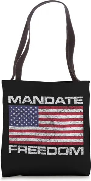 MANDATE FREEDOM USA FLAG FREEDOM CONVOY CANADA Tote Bag