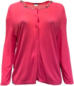 Marina Rinaldi Women's Menta Embellished Collar Cardigan