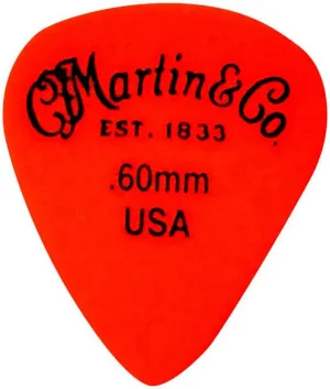 Martin C F Picks - Standard Delrin Guitar Picks .60 Orange HG 72 Picks