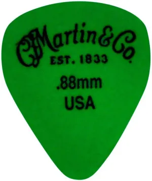Martin C F Picks - Standard Delrin Guitar Picks .88 Green HG (72)