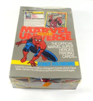 MARVEL UNIVERSE Series II Trading Card Box -36 Factory Sealed Packs (1991)