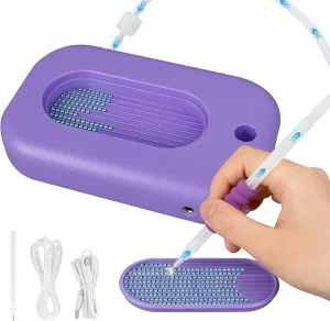 MDK Electric Diamond Painting Pen - Diamond Painting Accessoires Vacuum Suction of Diamonds No Wax Needed - Includes Two Storage Trays - Suitable for all Shapes of Diamonds(Violet)