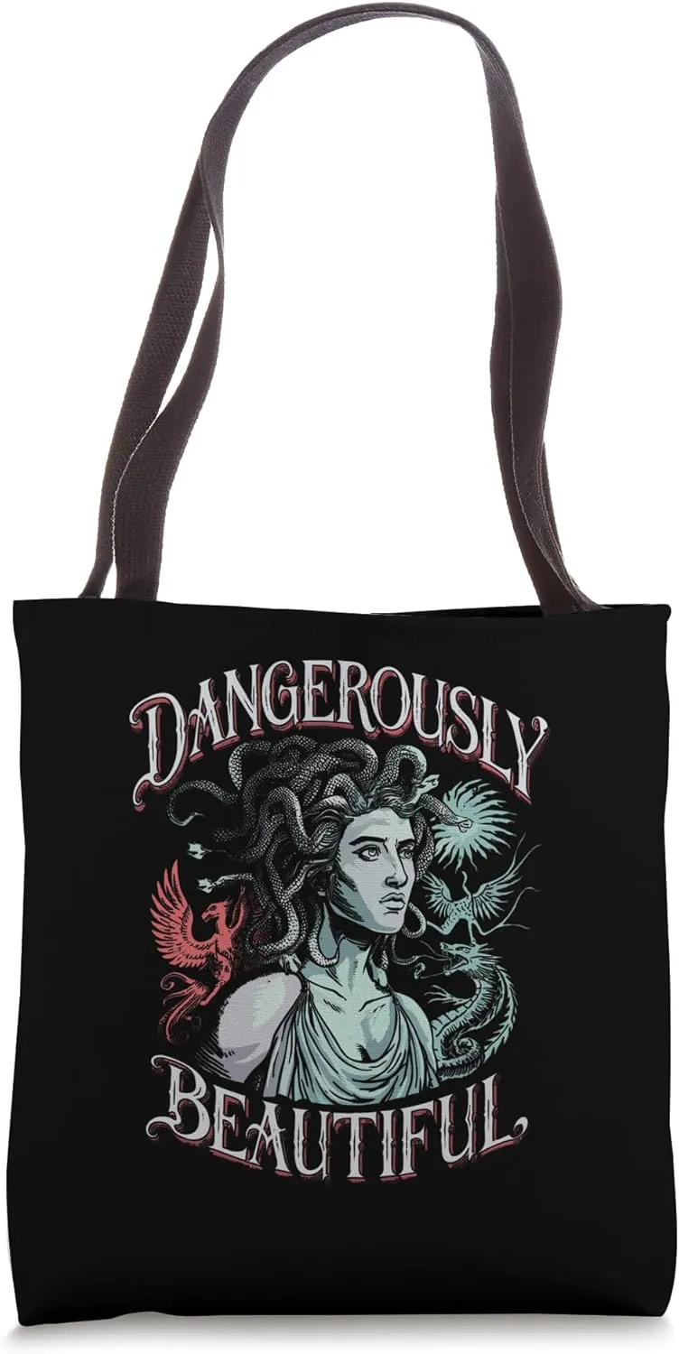 Medusa Dangerously Beautiful for Greek Myths Lovers Tote Bag