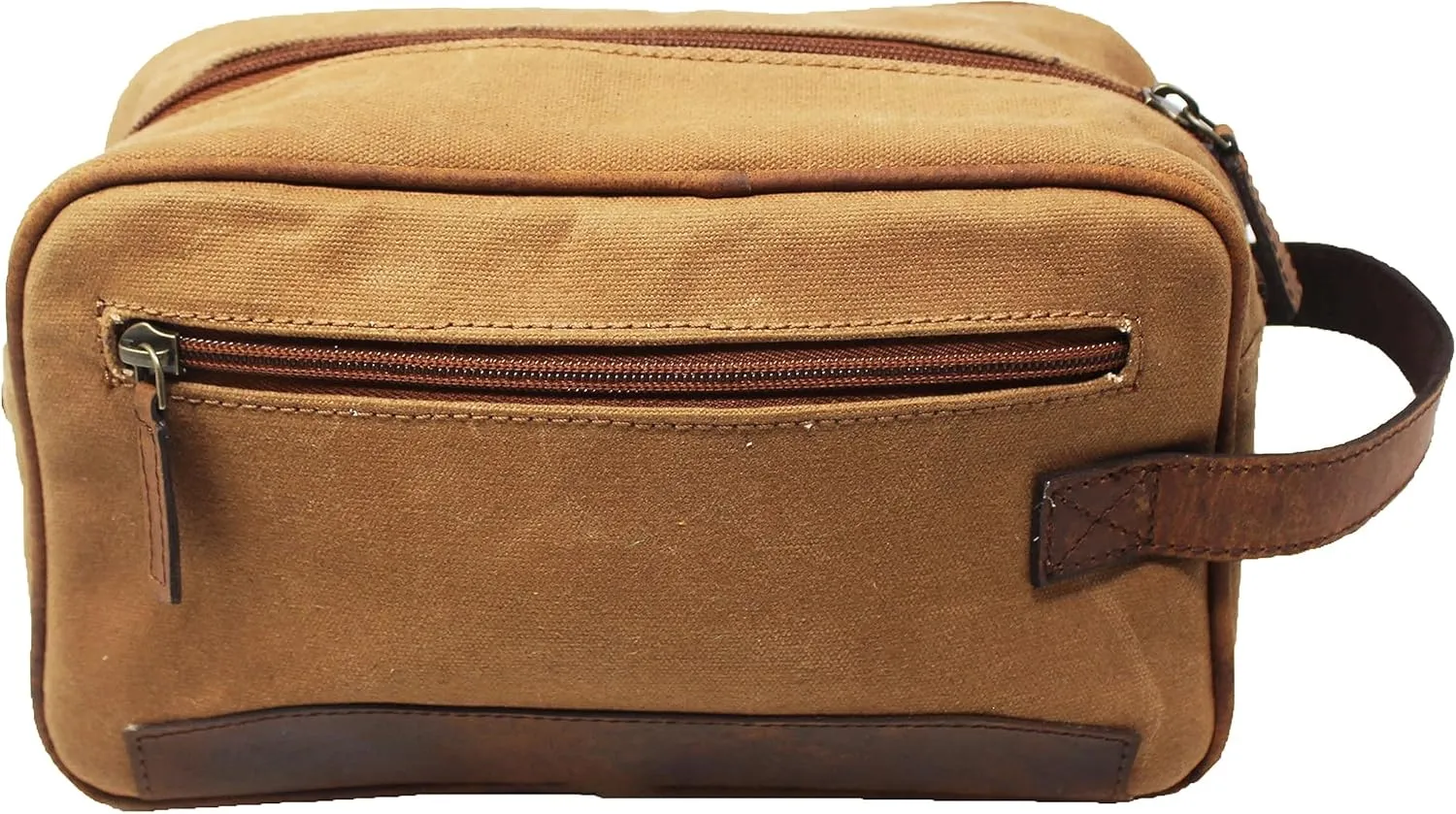 Men Women Western Woven Genuine Leather Toiletry Dopp Kit Cosmetic Travel Bag 18SKTWoolDopp