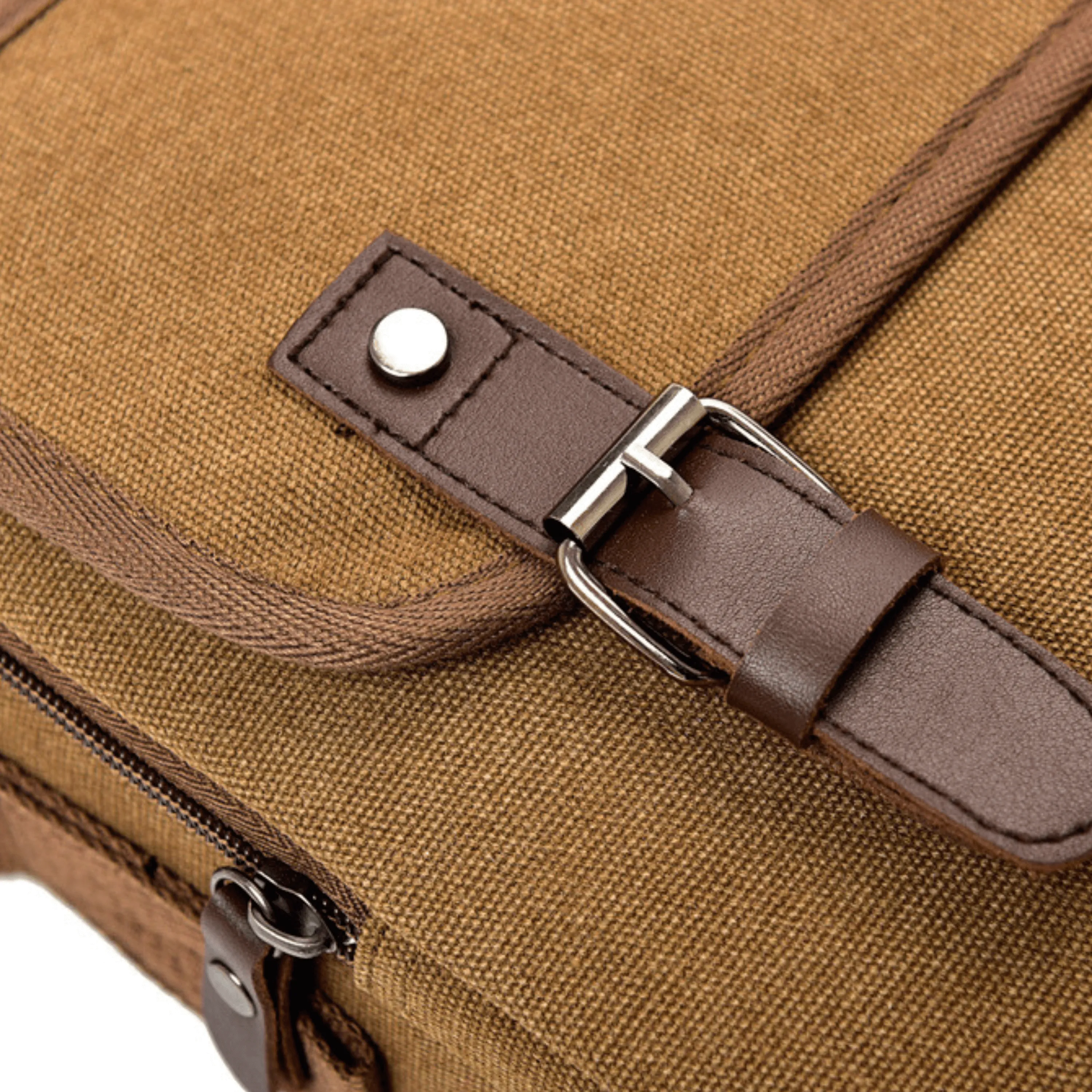 Men’s &amp; Women’s Crossbody Canvas Satchel – 3 Zipper Messenger Bag