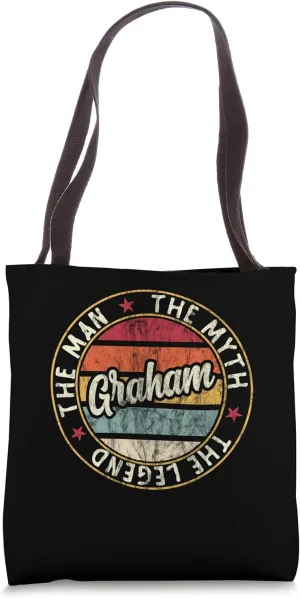 Mens Graham The Man The Myth The Legend First Name Graham Tote Bag