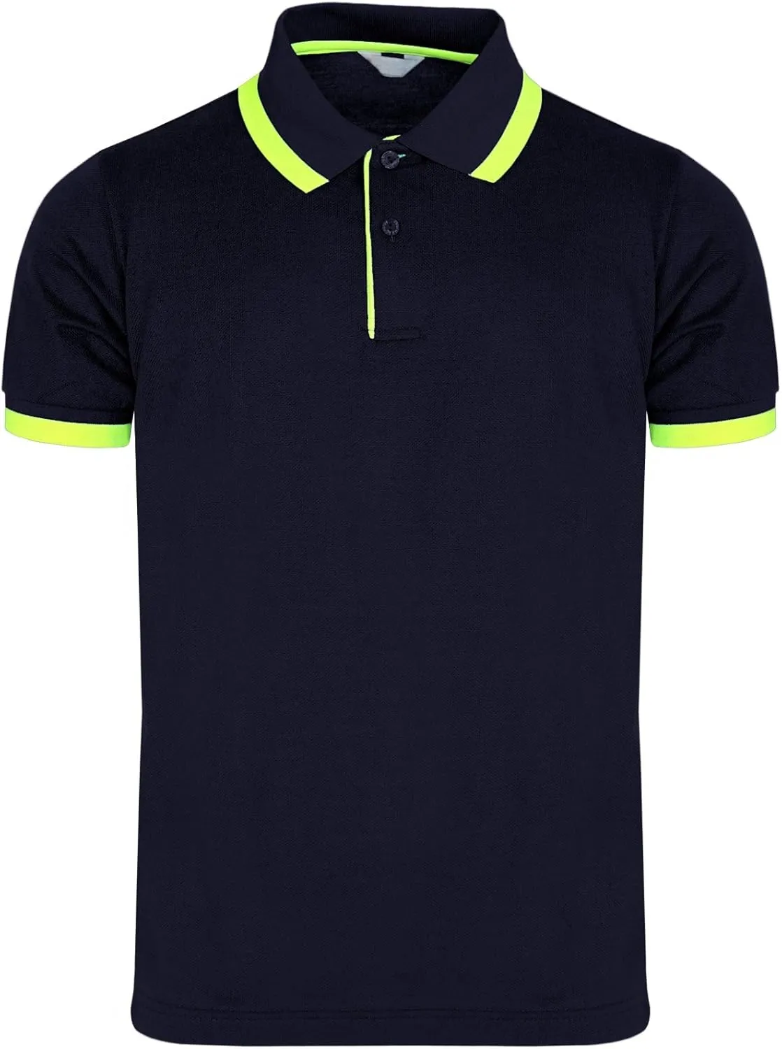 Men's Pique Polo Shirts Short Sleeve Fluorescent Point Polo Shirt