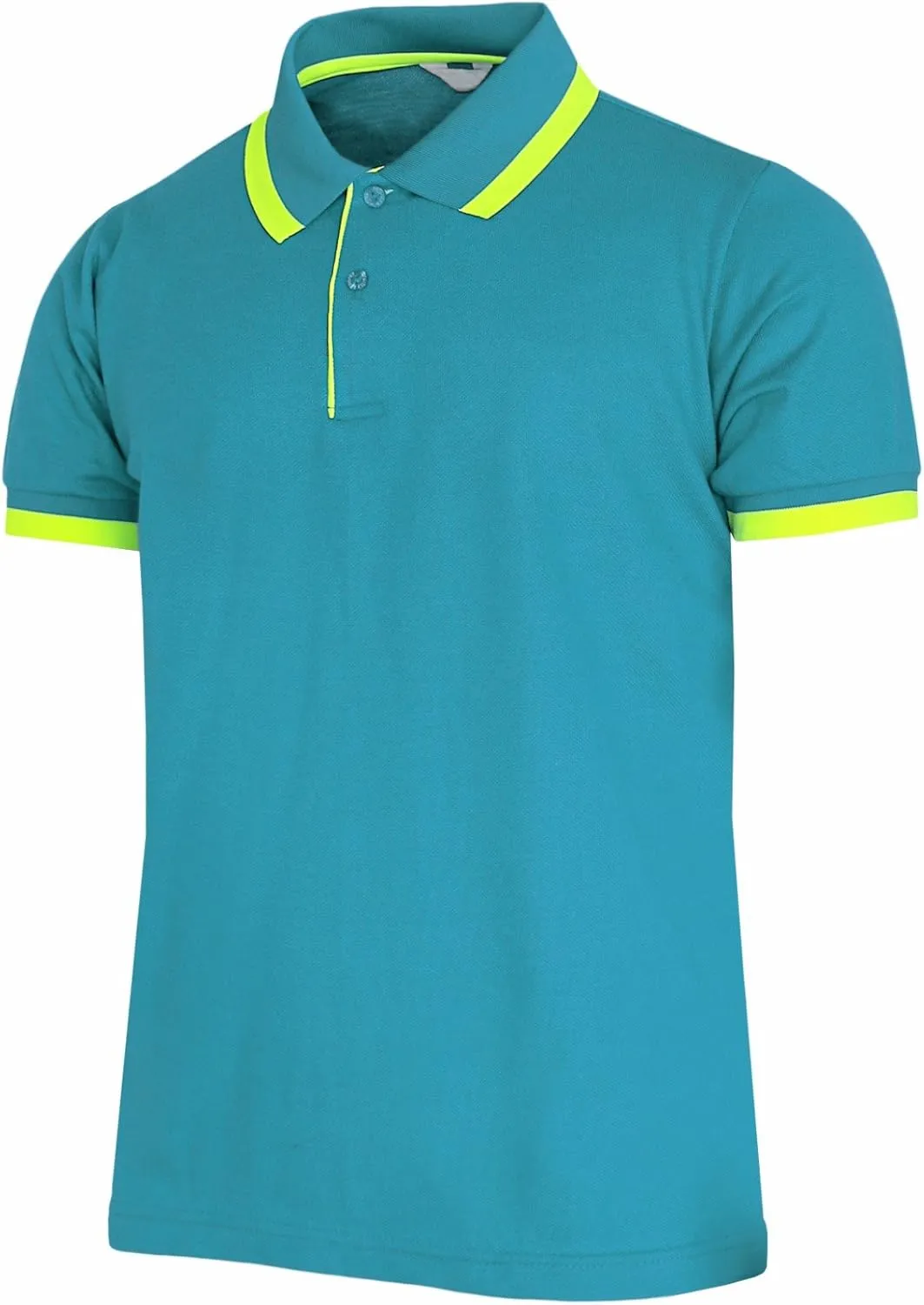 Men's Pique Polo Shirts Short Sleeve Fluorescent Point Polo Shirt