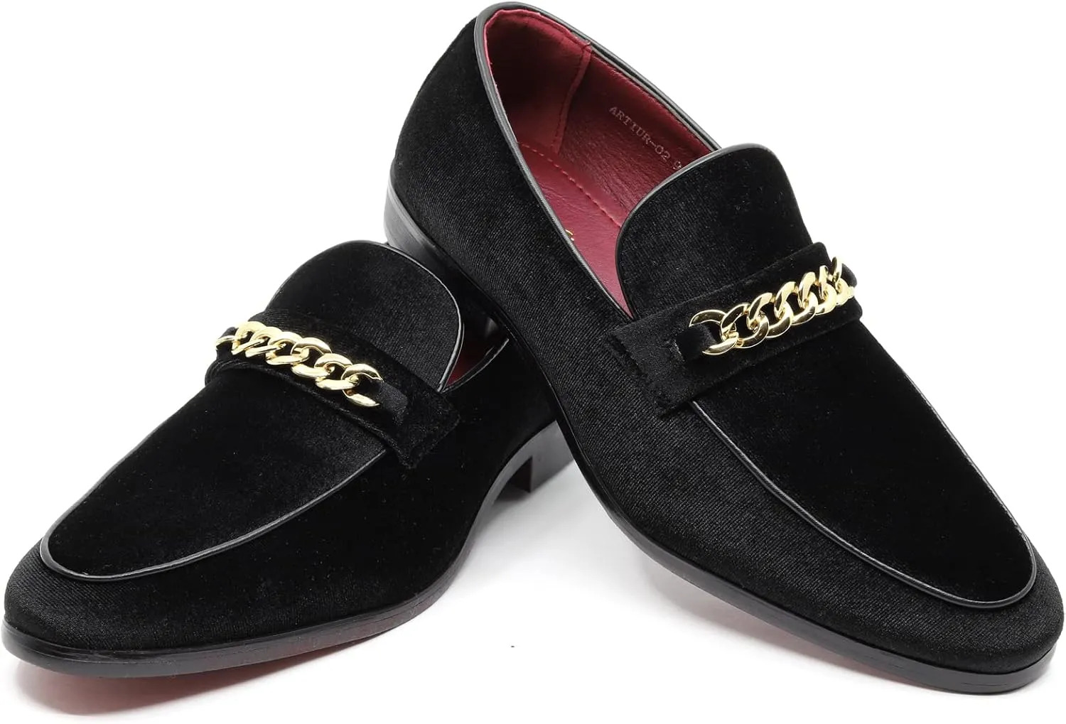 Men's Vintage Velvet Designer Classic Dress Tuxedo Smoking Slipper Loafer Slip On Shoes Arthur-02