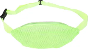 Mesh Beach Bag, Grid Clear Fanny Pack, Beach Waist Packs Sand Toys for Kids and Adults Waterproof Belt Lightweight Waist Bags for Outdoor Sports(Fluorescent Green)