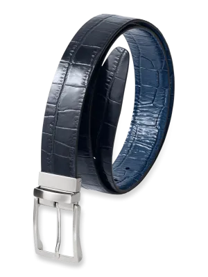 Micah Reversible Belt - Navy/blue
