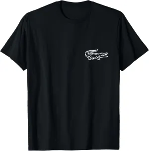 Minimalist Crocodile Badge Pocket Icon Wildlife Enthusiasts T-Shirt