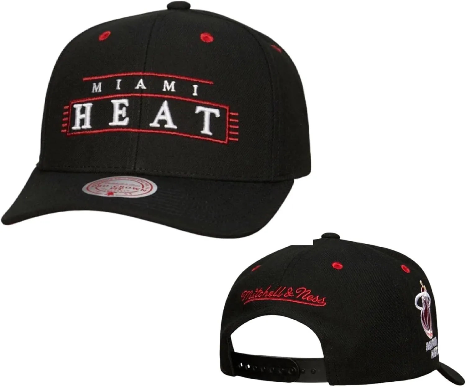 Mitchell & Ness Miami Heat NBA Team Lofi Pro HWC Snapback Hat Cap Black