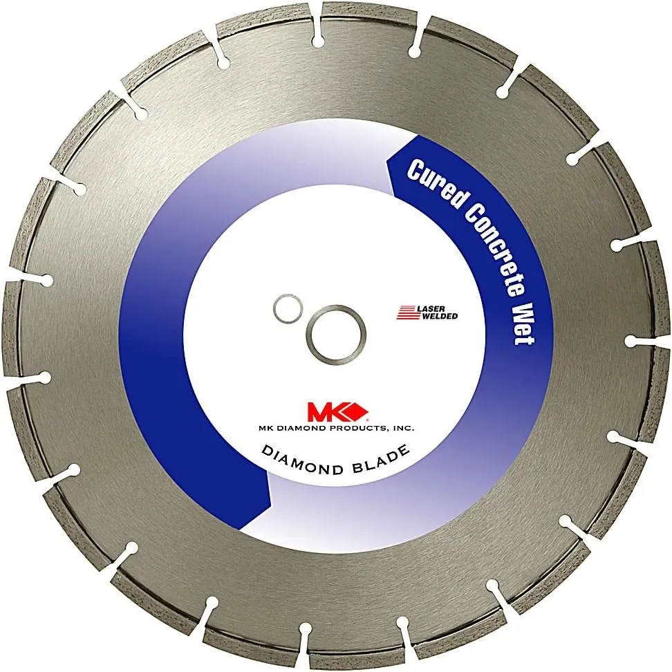 MK Diamond 139212 MK-500 16-Inch Wet Cutting Segmented Diamond Saw Blade with 1-Inch Arbor for Cured Concrete