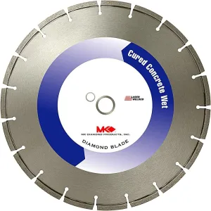 MK Diamond 139212 MK-500 16-Inch Wet Cutting Segmented Diamond Saw Blade with 1-Inch Arbor for Cured Concrete