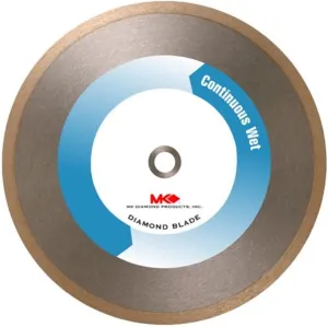 MK Diamond 153495 MK-415 10 Inch by .080 Inch Wet Cutting Continuous Rim Diamond Saw Blade with 5/8-Inch Arbor for Porcelain and Tile