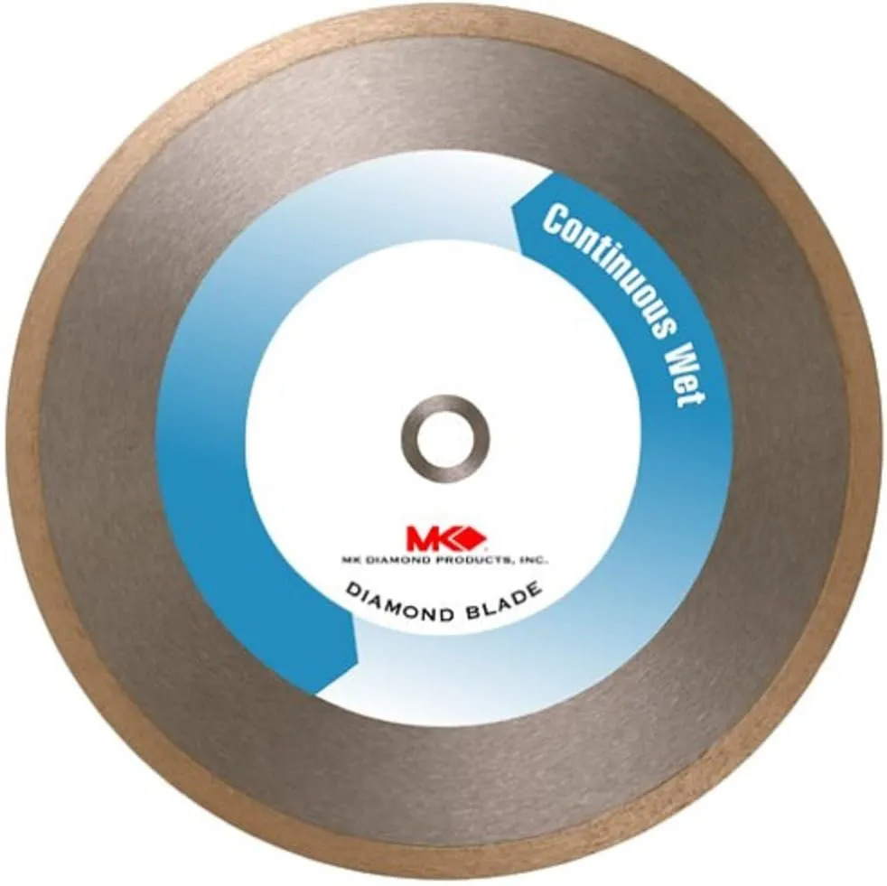 MK Diamond 153495 MK-415 10 Inch by .080 Inch Wet Cutting Continuous Rim Diamond Saw Blade with 5/8-Inch Arbor for Porcelain and Tile