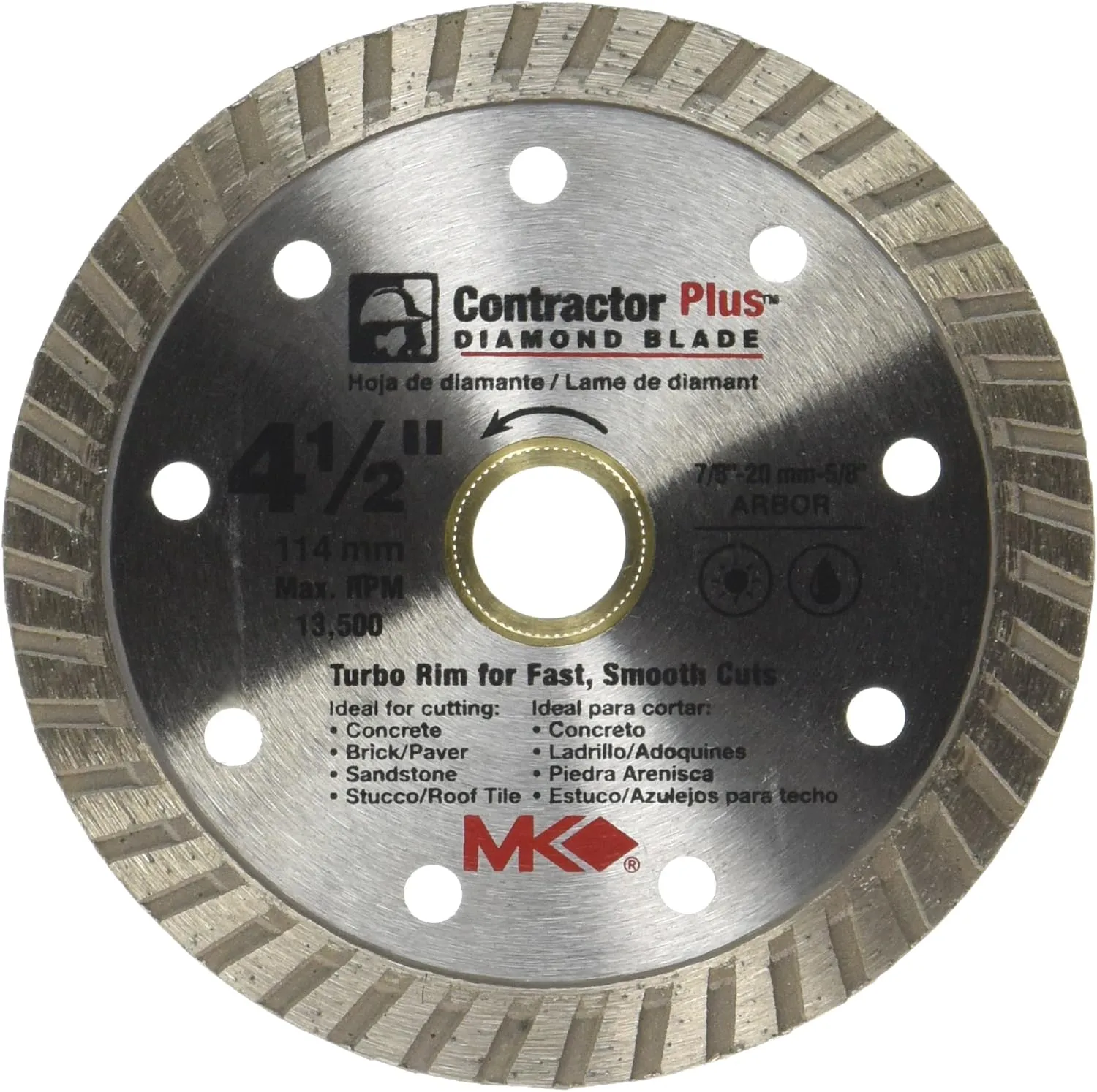 M.K. Diamond 166999 Diamond Blade 4.5" 0.080 5/8"