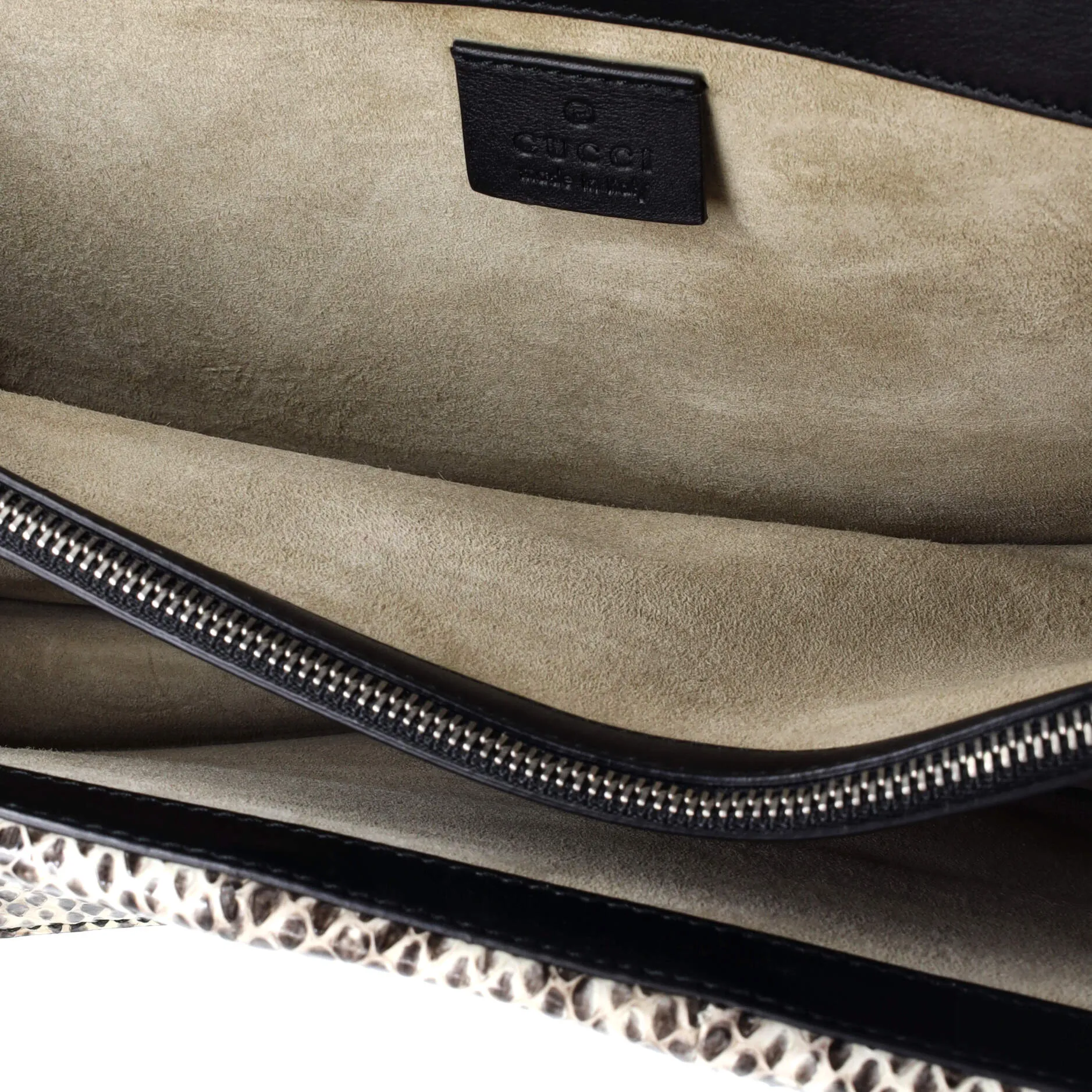 MLB Dionysus Bag Embroidered GG Coated Canvas with Python Small