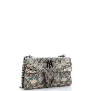 MLB Dionysus Bag Embroidered GG Coated Canvas with Python Small