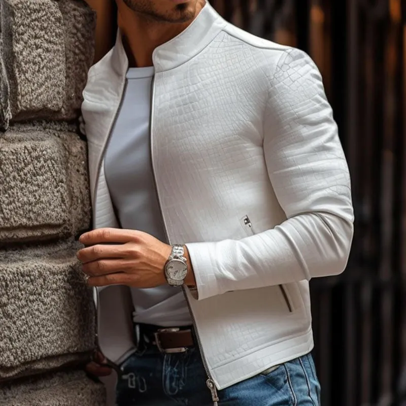 Monaco Croc-Embossed Jacket