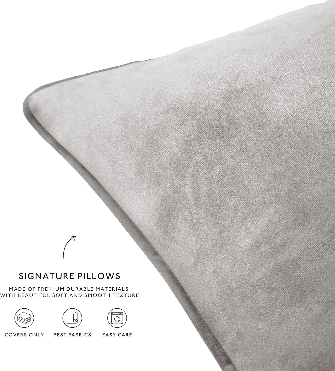 MONDAY MOOSE Decorative Throw Pillow Covers Cushion Cases, Set of 2 Soft Velvet Modern Double-Sided Designs, Mix and Match for Home Decor, Pillow Inserts Not Included (18x18 inch, Black/White)