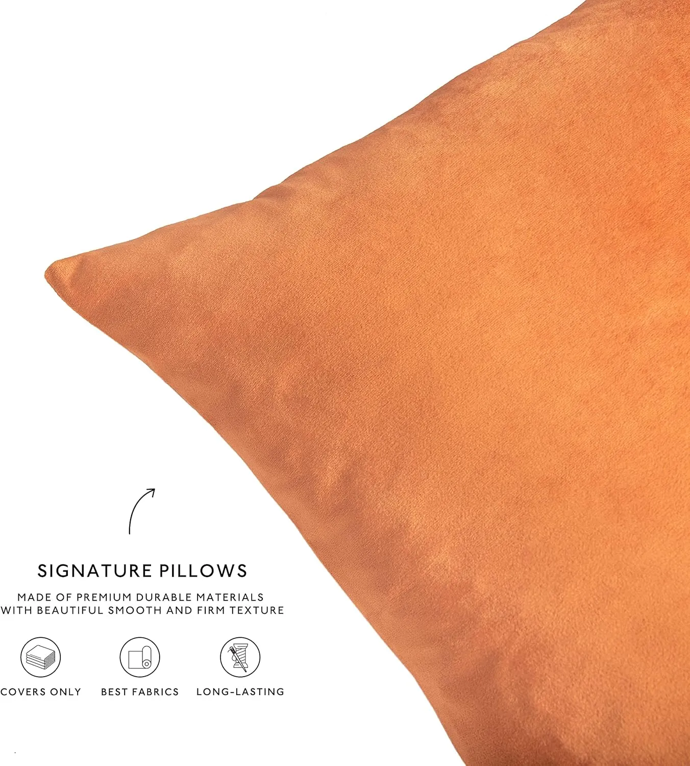 MONDAY MOOSE Decorative Throw Pillow Covers Cushion Cases, Set of 4 Soft Velvet Modern Designs, Mix and Match for Home Decor, Pillow Inserts Not Included (16x16 inch, Orange/Teal)