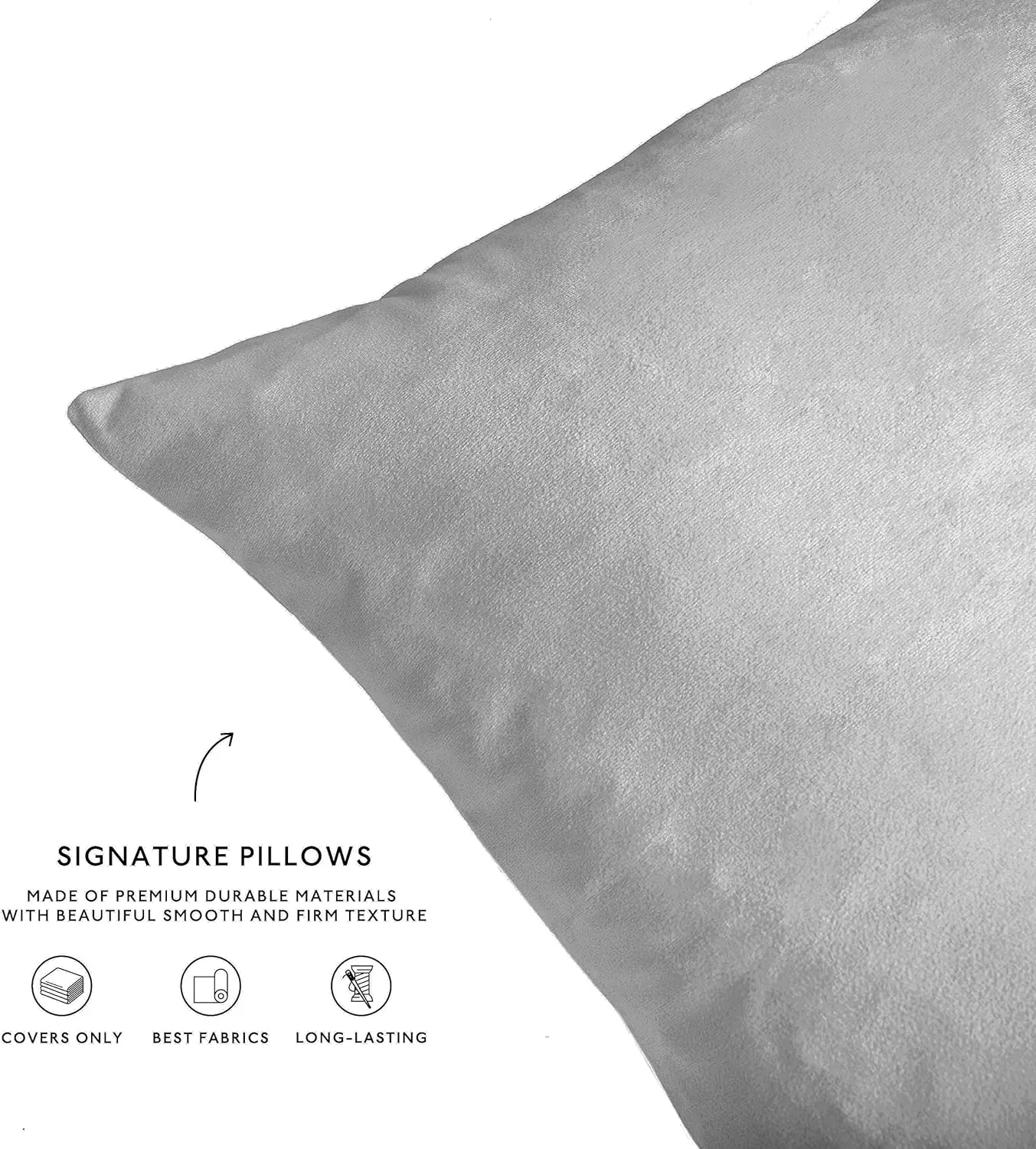 MONDAY MOOSE Decorative Throw Pillow Covers Cushion Cases, Set of 4 Soft Velvet Modern Designs, Mix and Match for Home Decor, Pillow Inserts Not Included (18x18 inch, Black/White)
